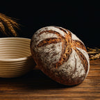 Saint Germain Bakery Premium Round Bread Banneton Basket With Liner - Perfect Brotform Proofing Basket For Making Beautiful Bread (9 Inch)