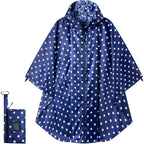 Hooded Rain Ponchos For Adult - Rain Coat And Rain Jacket With Waterproof Pocket And Zipper