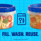 Ziploc Twist N Loc Food Storage Containers, Leak Resistant Design, Small Round, 9 Count