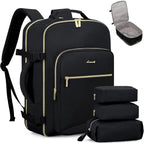 Lovevook 40L Travel Backpack Flight Approved Carry On Backpack,3 Packing Cubes,Waterproof Personal Item Travel Bag,Tsa Carry On Luggage Suitcase Travel Essentials,Gifts For Women & Men,Fits 17" Laptop