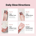 Medicube Glass Skin Collagen Trial Kit | Korean Skincare Set And Kit | Gifts For Women | 4-Step Skincare Set For Glowy Skin | Travel Size
