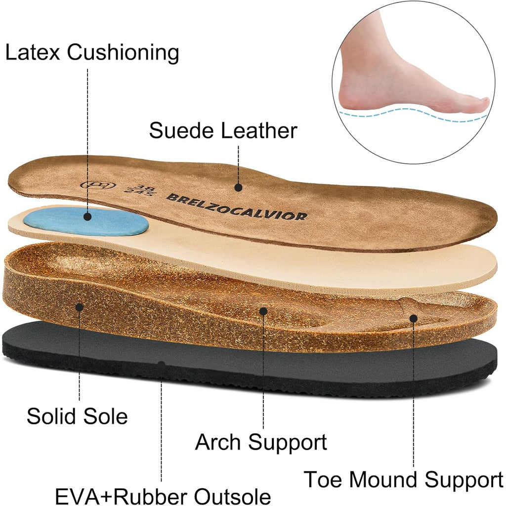 Women'S Suede Clogs Men'S Slip-On Mules Non-Slip Potato Shoes Arch Support Sandals With Adjustable Buckle For Indoor & Outdoor Use