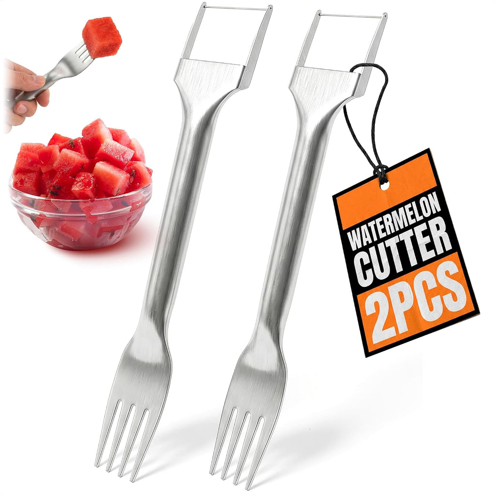 Stainless Steel Watermelon Slicer Cutter Tool – Easy Grip Durable Slicer For Watermelon, Cantaloupe, Papaya, Honeydew & More, Cut Cubes Or Slices Fast | Mess-Free Prep For Parties, Bbqs, Summer Snacks