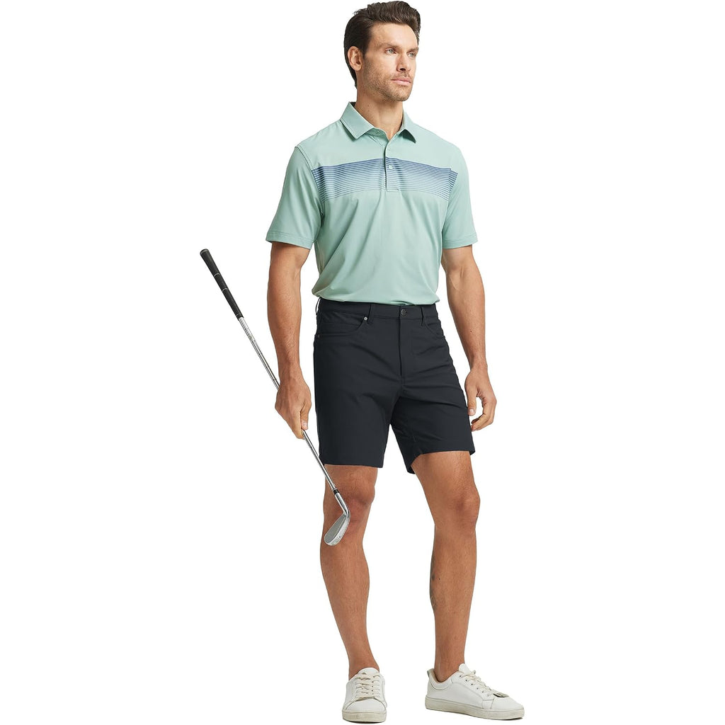 M Maelreg Golf Shorts Men 7" 9" Inseam Lightweight Quick Dry Stretch Flat Front Casual Moisture Wicking Mens Dress Shorts