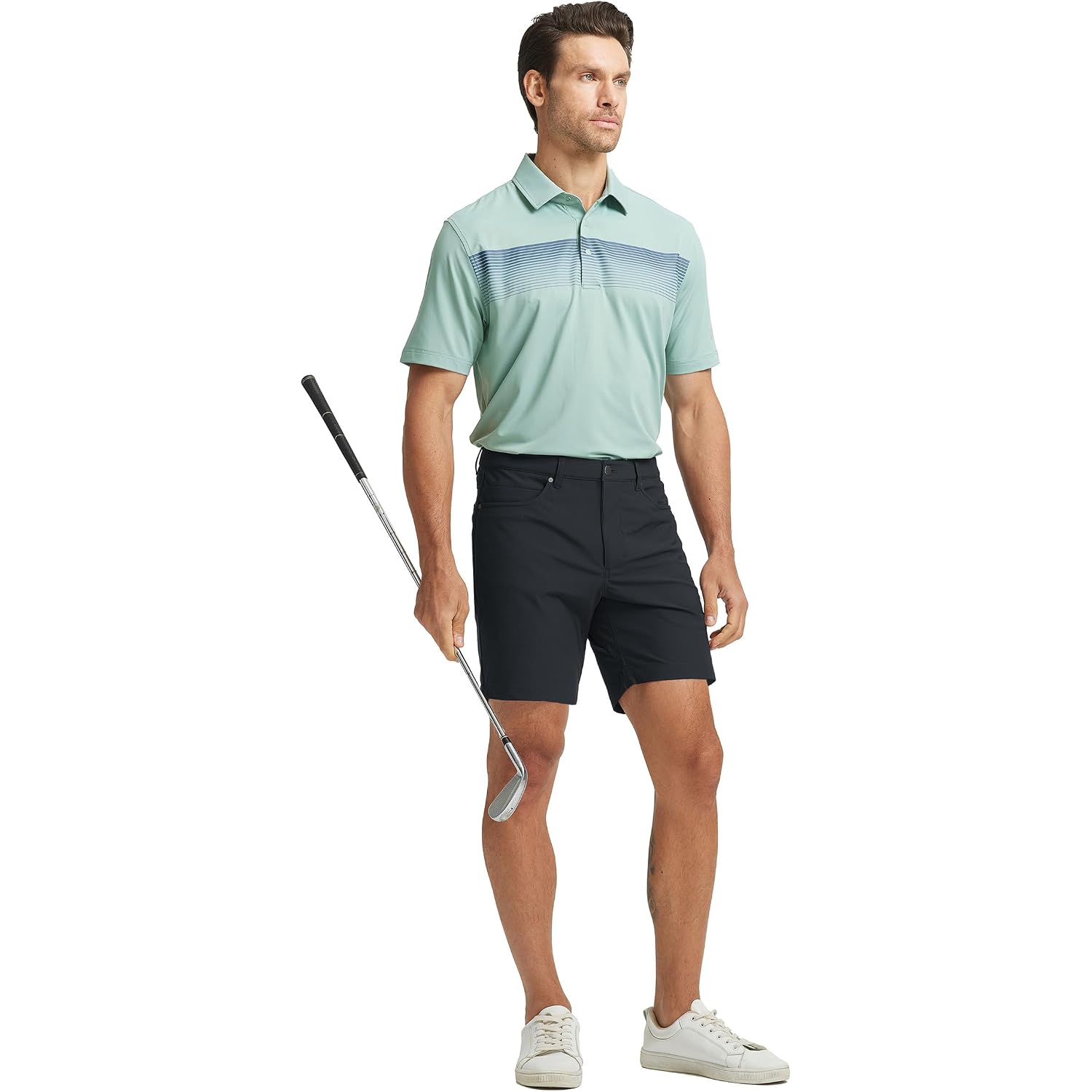M Maelreg Golf Shorts Men 7" 9" Inseam Lightweight Quick Dry Stretch Flat Front Casual Moisture Wicking Mens Dress Shorts