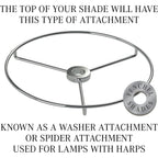 Lampshade 11" Top Diameter X 17" Bottom Diameter X 13" Slant Height With Washer (Spider) Attachment. For Use On Lamps With Harps (Navy)