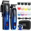 Professional Hair Clippers For Men Cordless & Corded - Rechargeable Barber Clipper & Trimmer Set With Fade Lever For Home Haircuts, Grooming Kit With Guide Combs, With Travel Case