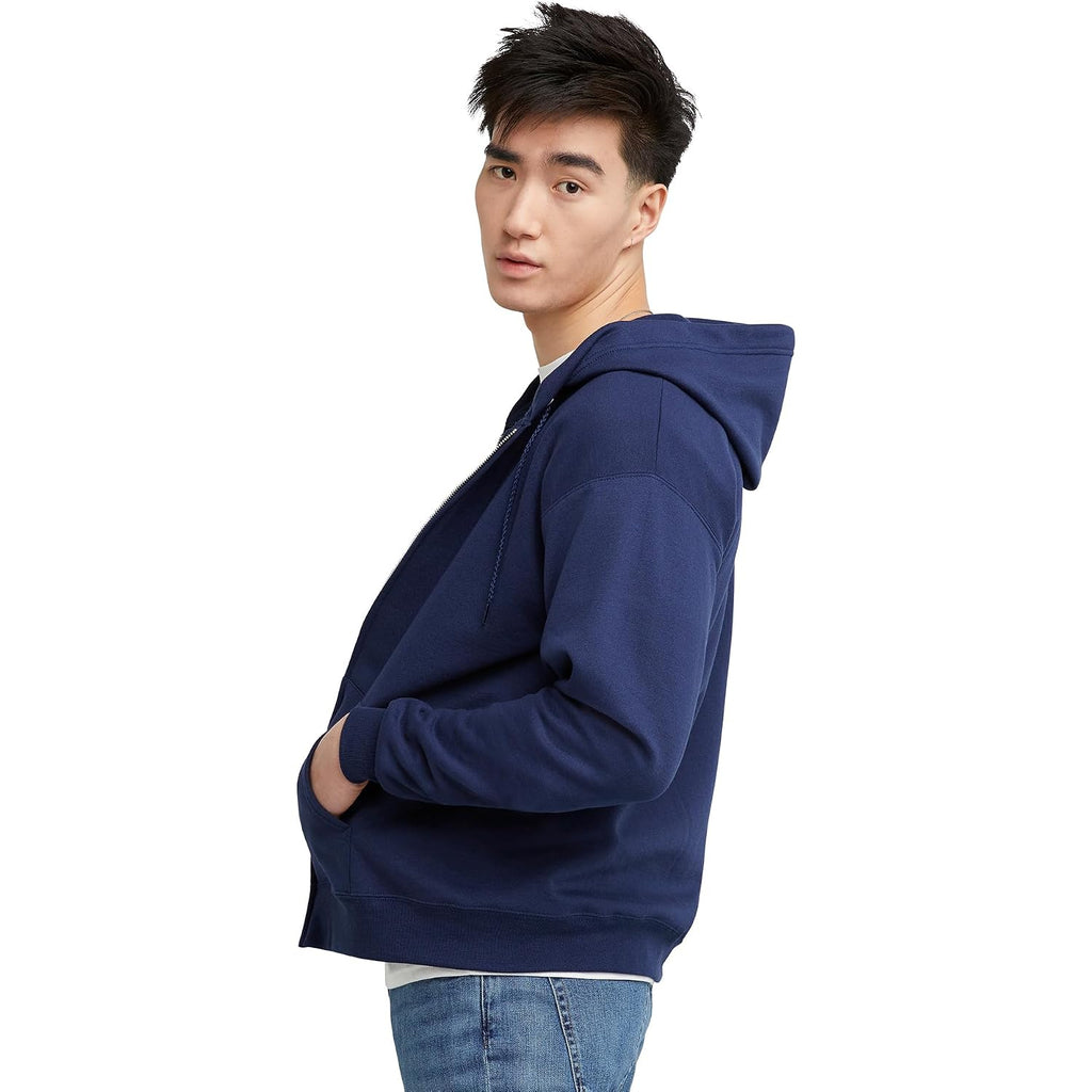 Hanes Men'S Zip-Up Hoodie, Ecosmart Fleece Full-Zip Hoodie For Men, Hooded Sweatshirt