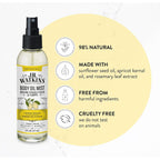J.R. Watkins Natural Hydrating Body Oil Mist, Lemon Cream, Moisturizing Body Oil Spray For Glowing Skin, Usa Made And Cruelty Free, 6 Fl Oz, Single