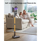 Cordless Vacuum Cleaner, 650W 55Kpa 70Mins Cordless Stick Vacuum With Hurricane Mode, 1.8L Cup, Anti-Tangle Vacuum Cordless, Self-Standing Vacuum Cleaners For Home Pet Hair Carpets