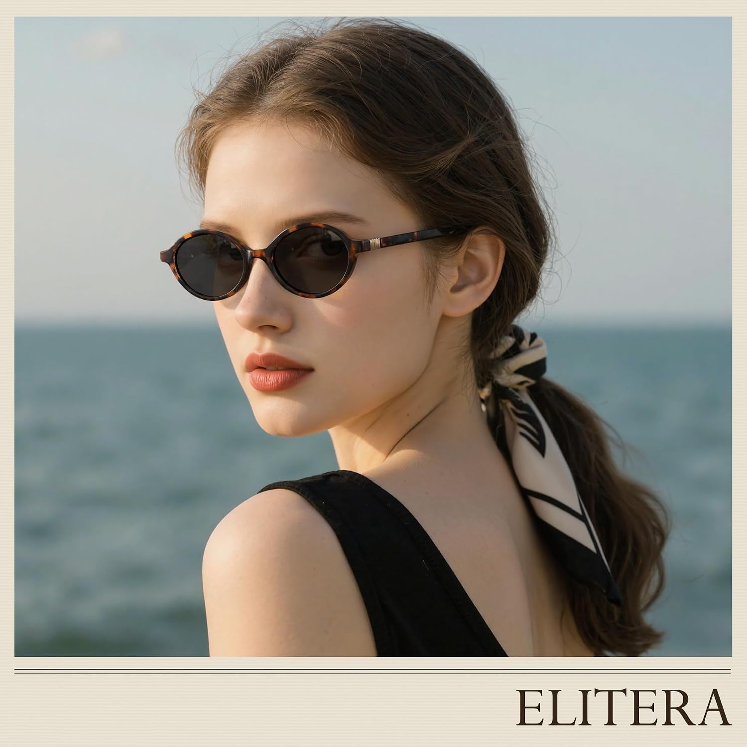 Retro Oval Sunglasses for Women 90s Vintage Y2K Trendy Narrow Shades, UV Protection Designer Sun Glasses A01-grey/Tea/Tortoise