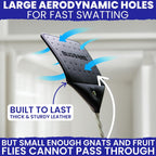 2 Leather Fly Swatter For Indoors. Long Handle, Heavy Duty Fly Swatter Manual Multi Pack. Flyswatters Heavy Duty Flyswatter 2 Pack. Flies Swater Includes 4 Sticky Window Bug Traps. Mata Moscas Outdoor