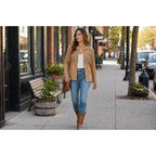 Women’S Buffalo Suede Fringe Jacket, Genuine Leather Western Cowgirl Boho Coat Vintage Style