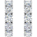 2 to 3 1/10 Carat Natural Diamond Hoop Earrings for Women in 14K Gold - IGI Certified