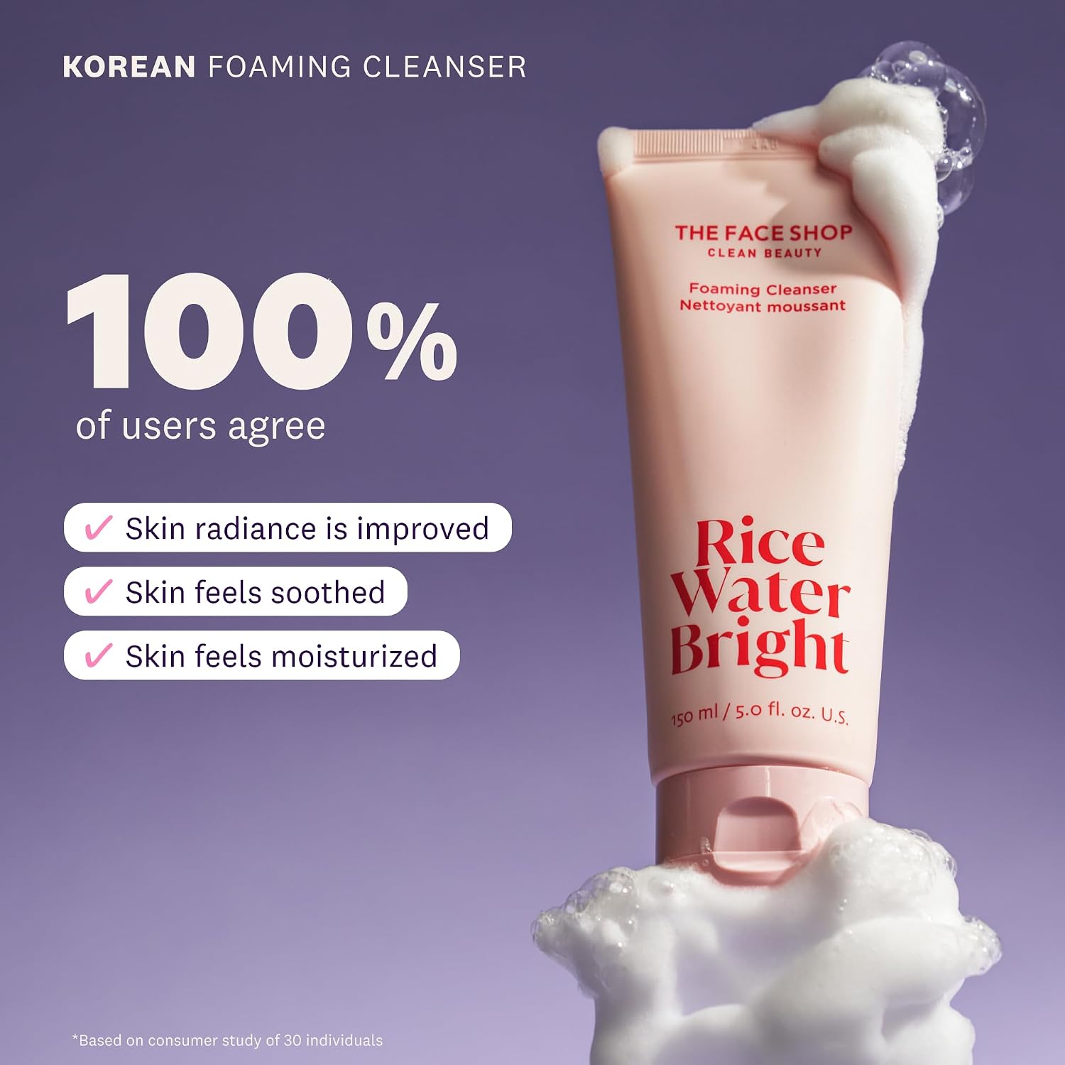 The Face Shop Rice Water Bright Double Cleansing Duo Set With Ceramide, Korean Skin Care, Gentle Face Wash & Pore Control Cleansing Oil, Hydrating, Moisturizing, Vegan Facial Cleanser, Makeup Remover