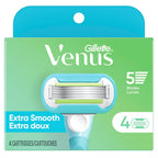 Gillette Venus Extra Smooth Womens Razor Blade Refills, 4 Count, Designed for a Close, Smooth Shave