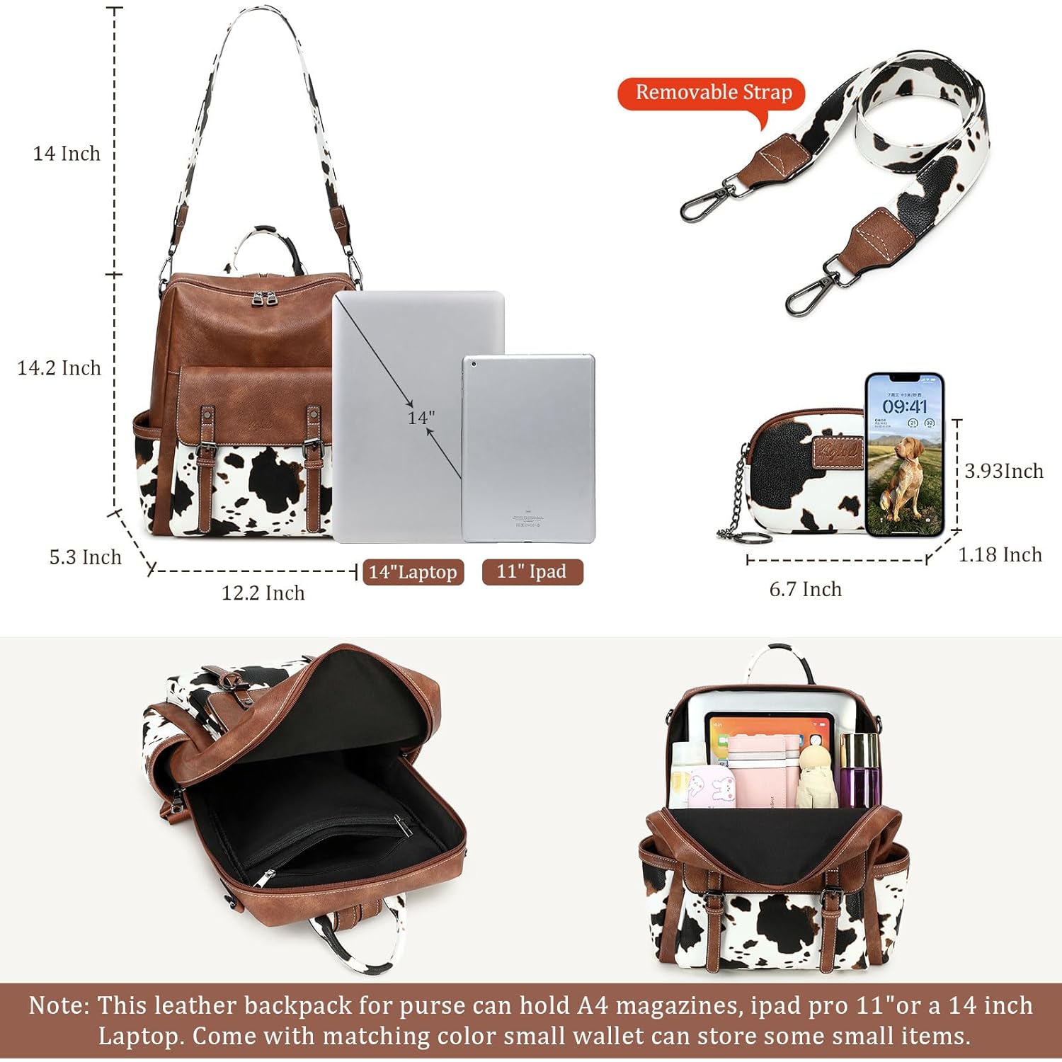 AGLOD Backpack Purse for Women PU Leather Back Packs Designer Ladies Shoulder Bag Fashion Faux Work Travel Handbags