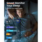 Smart Watches for Men Women: 1.85" Smartwatch with 30 Day+Battery Life Make/Answer Call Sleep Heart Rate SpO2 Monitor IP68 Waterproof 120+Sport Mode Watch for Android iPhone Samsung Black