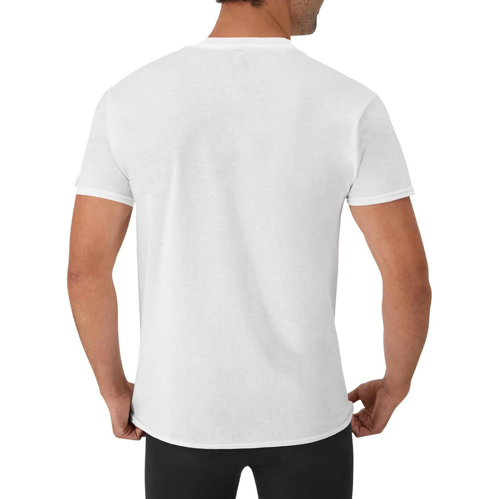 Hanes Men'S Undershirts T-Shirt Pack, V-Neck Cotton Tees For Men, Moisture-Wicking, Odor Control, White Multi-Pack
