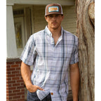 Dubinik® Mens Short Sleeve Button Down Shirts Soft Breathable Summer Vintage Regular Fit Lightweight Men'S Casual Shirt