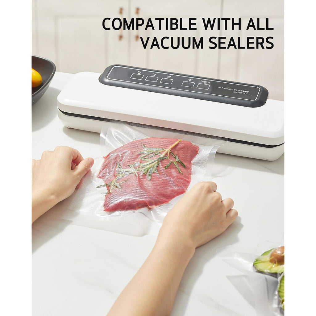 Syntus 11" X 150' Vacuum Sealer Bags For Food With Cutter, Vacuum Sealer Bags Roll Keeper Bpa-Free Heavy-Duty Commercial Grade For Food Storage, Meal Prep And Sous Vide