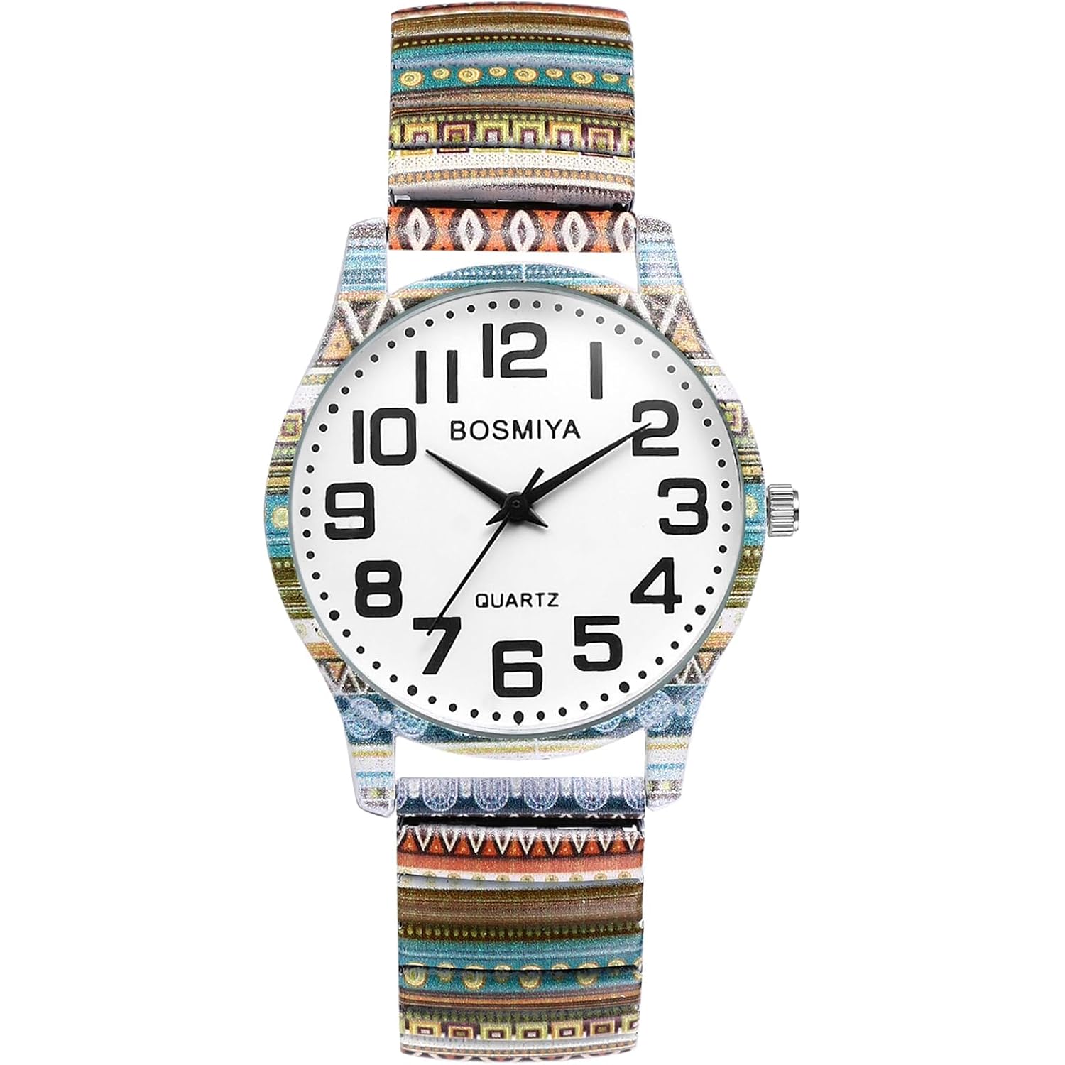 Oidea Women'S Stretch Band Quartz Watch Large Face Easy Reader Dial