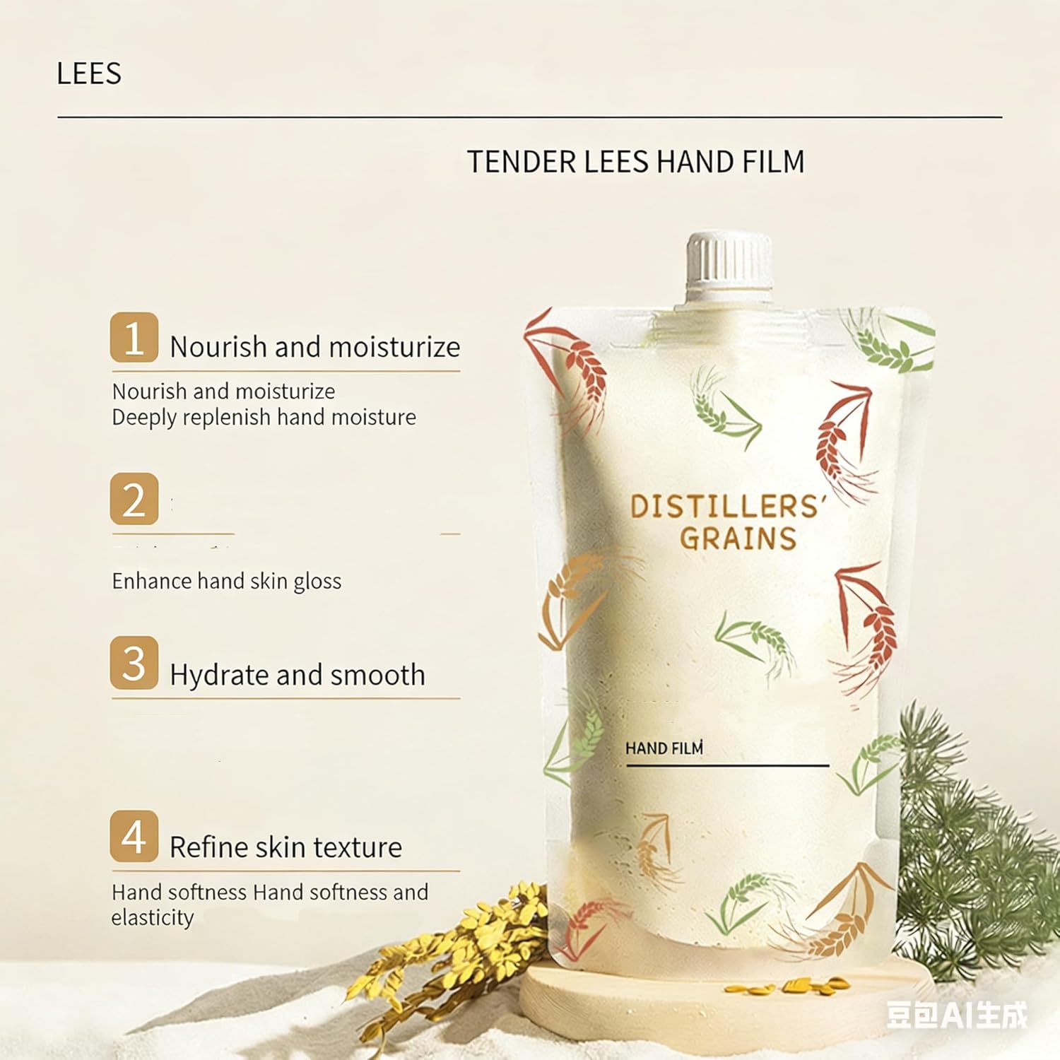 Sake Lees Hand Mask, 300g/10.58oz, Moisturizing & Repairing Treatment for Extra Dry & Rough Skin, Exfoliating Peeling Mask Moisturizing Nourishment, Rich Texture for Easy Application