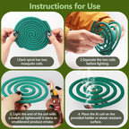 Mosquito Coils Outdoor Patio Fresh Scent,Use Reaches Up To 10 Feet | Each Mosquito Coil Burns For 5-7 Hours (Contains 40 Coils & 4 Stands)