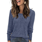 Women's Long Sleeve Fall Sweaters 2026 Lightweight Casual Crewneck Tunic Tops