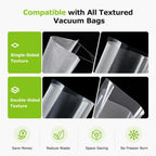 Bonsenkitchen Vacuum Sealer Machine, Globefish Technology For Perfect Vacuum Sealing, Powerful Low-Noise Food Vacuum Sealer With Easy Handle Design, Built-In Cutter & Bag Storage, 1 Bag Roll & 10 Bags