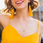 Chantel Yorke Gold Necklace for Women Trendy Love Knot Infinity Interlocking Knot Necklaces 14K Gold Pendant Necklace for Women Cubic Zirconia Necklaces 18in+5cm Adjustable Chain