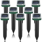 Mole Repellent Solar Powered 8 Pack Sonic Mole Deterrent Spikes, Snake Gopher Vole Repellent For Lawn Garden & Yard Gopher Deterrent, Groundhog Repellent