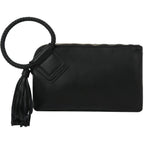 Womens Clutch Purse Wristlet Wallet Evening W/Hand Strap Casual Formal Vegan Leather - Metro Muse
