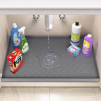 Jin&Bao Waterproof Under Sink Mat 34" x 22", Thick Silicone Mat Cabinet Protector for Kitchen and Bathroom, Shelf Liner, Home Organizer and Storage, Multipurpose Tray for Gadgets and Essentials