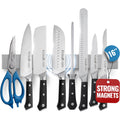 Cutluxe Magnetic Knife Holder for Wall and Fridge - 16" Stainless Steel Knife Magnetic Strip - Holds up to 15 Lbs, Easy to Mount, With Strong Magnets or Screws