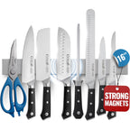 Cutluxe Magnetic Knife Holder for Wall and Fridge - 16" Stainless Steel Knife Magnetic Strip - Holds up to 15 Lbs, Easy to Mount, With Strong Magnets or Screws