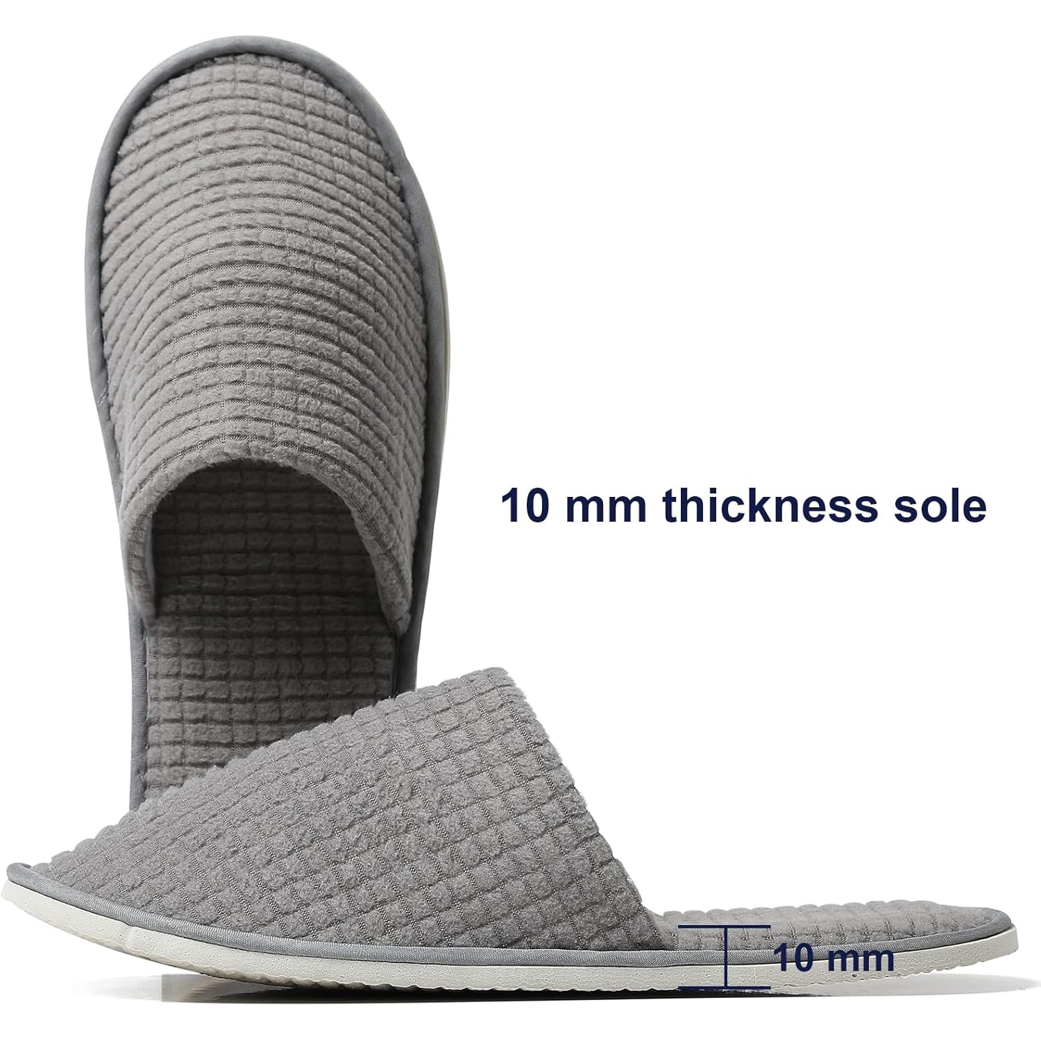 COZYAREA SPA Guest Slippers, 6/12 Pairs Reusable Washable Unisex Spa Slippers for Hotel Bedroom Wedding Party Travel