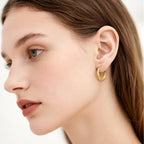 14K Gold Earrings for Women 14K Gold Hoop Earrings for Women Hoop Earring for Womens Hoops Rotating Small Ball Design Comfortable Hoops Earring for Womens 22/25mm