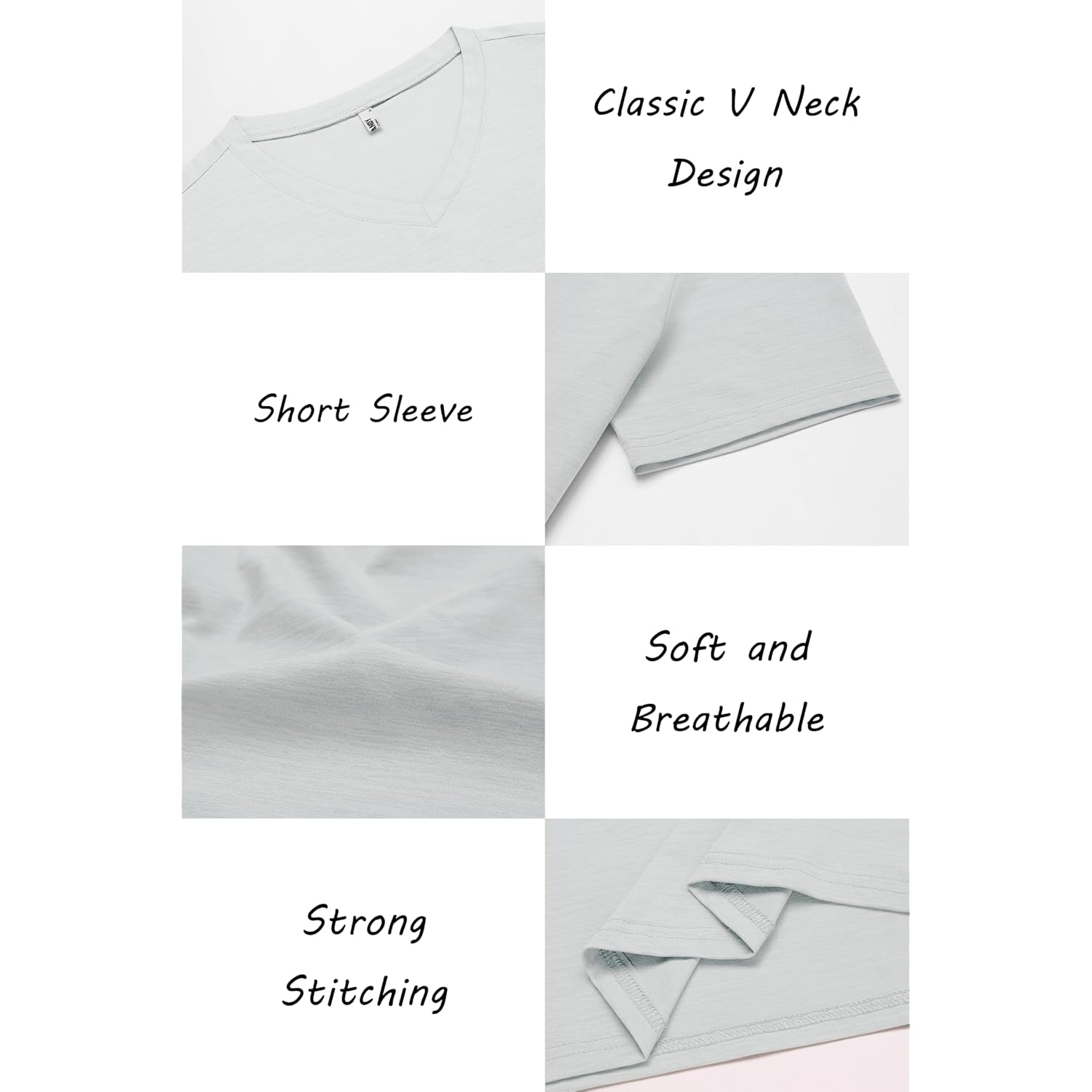 Coofandy Men'S T Shirts Short Sleeve Classic V Neck T-Shirt Casual Summer Basic Tee Shirt