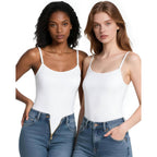 iMucci Camisole Tops for Women Nude Tank Top Double Lined Scoop Neck Spaghetti Strap Tank Top with Adjustable Clear Straps