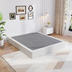 Queen Box Spring, 8 Inch Box Spring For Queen Bed, 3000 Lbs Heavy Duty Metal Frame Mattress Foundation With Fabric Cover, Easy Assembly-Noise Free