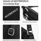 WESTBRONCO Crossbody Bags for Women, Medium Size Shoulder Handbags, Satchel Purse with Multi Zipper Pocket