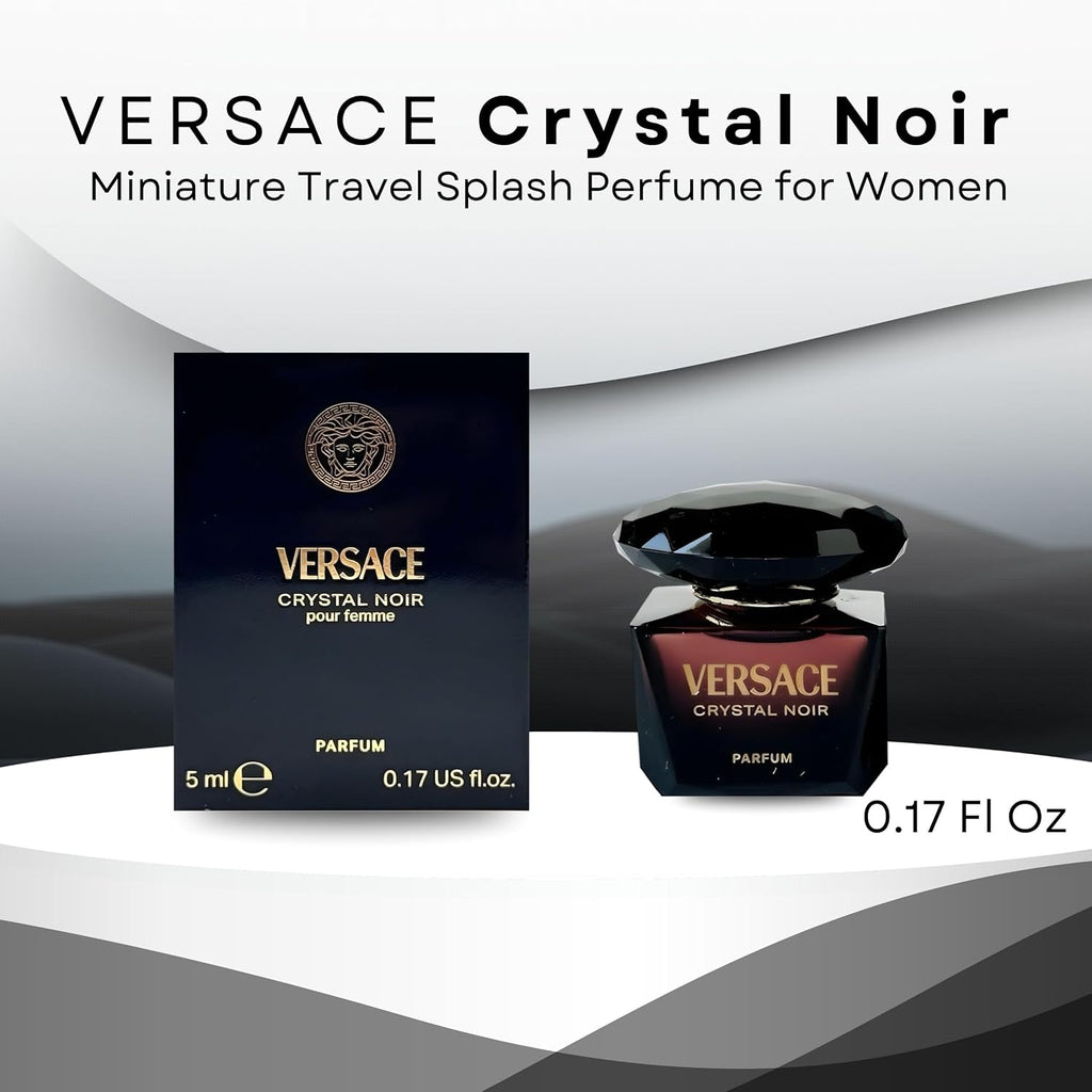 Versace Crystal Noir Perfume for Women Mini Parfum Splash 0.17 Ounce