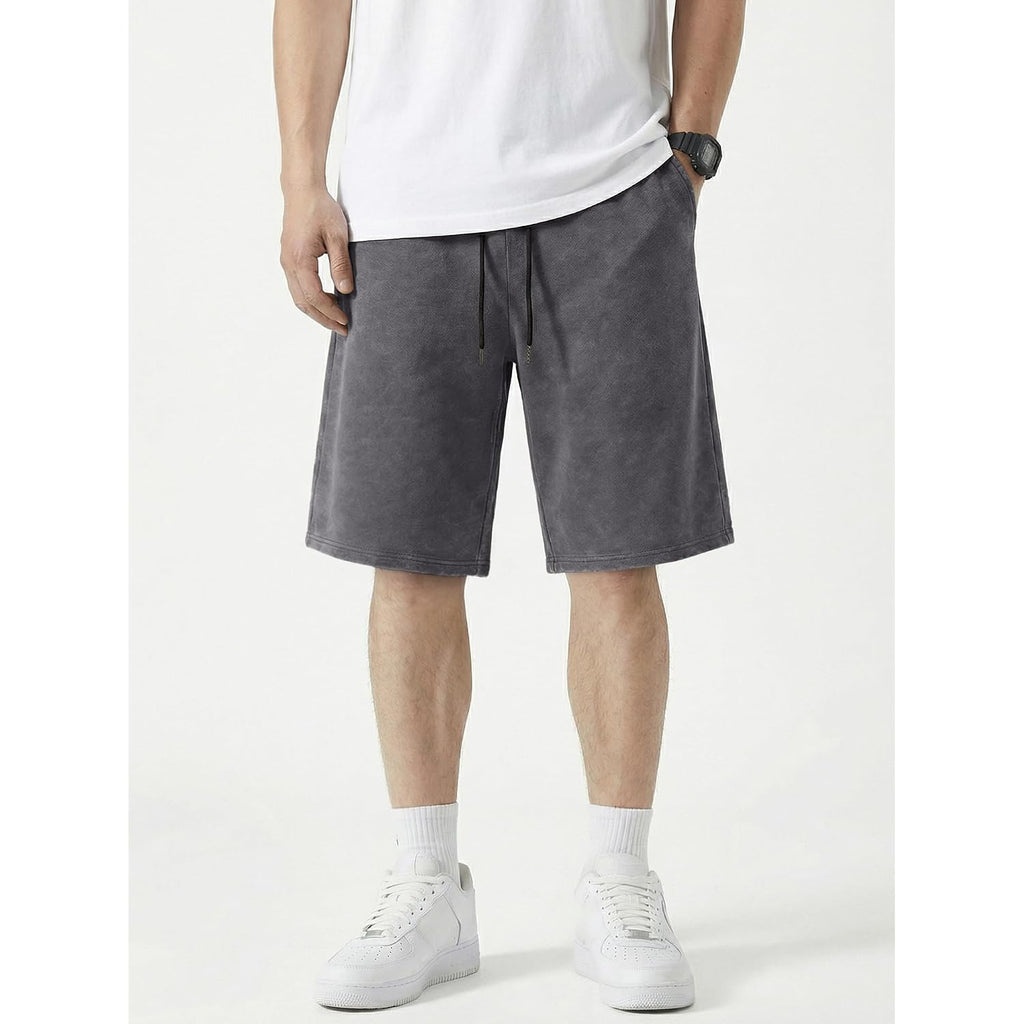 Jmierr Men'S Baggy Vintage Acid Wash Cotton Streetwear Relaxed Sweat Shorts | Loose Fit, Drawstring Elastic Waist, Deep Side Back Pockets, Casual Wear, Retro Loungewear, Y2K Fashion, Summer Outfits