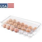 Idesign Clear Plastic Egg Holder For Fridge With Lid, 21 Egg | Storage Container, Organizer Bin
