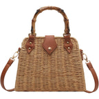 Cross Body Handbags for Women Straw Woven Beach Bag 2026 Summer Handmade Purses Wicker Rattan Bag Holiday
