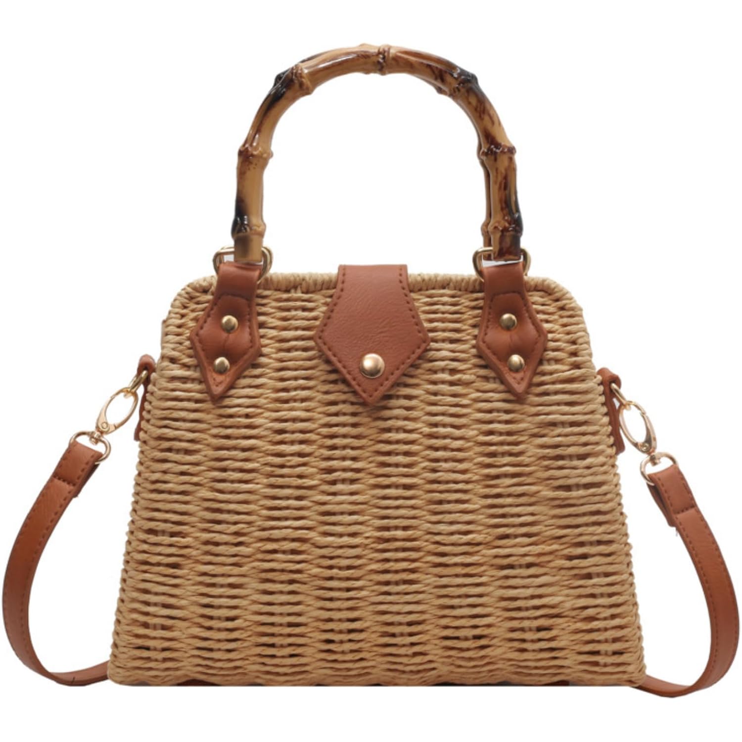 Cross Body Handbags for Women Straw Woven Beach Bag 2026 Summer Handmade Purses Wicker Rattan Bag Holiday