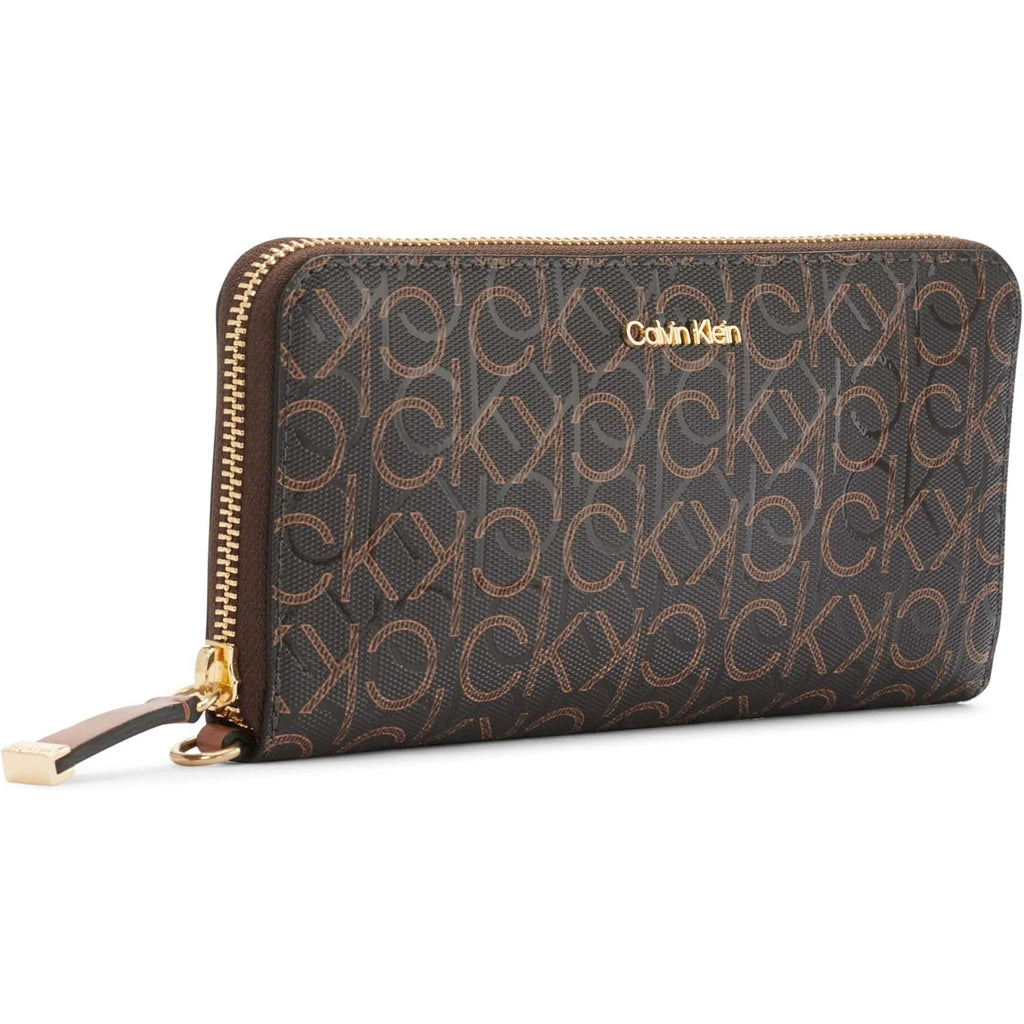Calvin Klein Key Item Saffiano Continental Zip Around Wallet with Wristlet Strap
