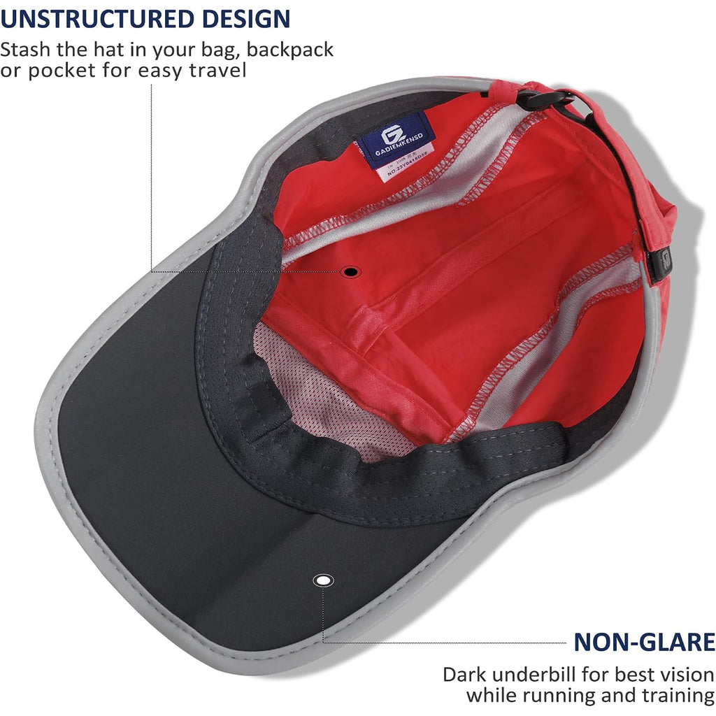 Gadiemkensd Reflective Folding Outdoor Hat Unstructured Design Upf 50+ Sun Protection Sport Hats For Womens And Mens