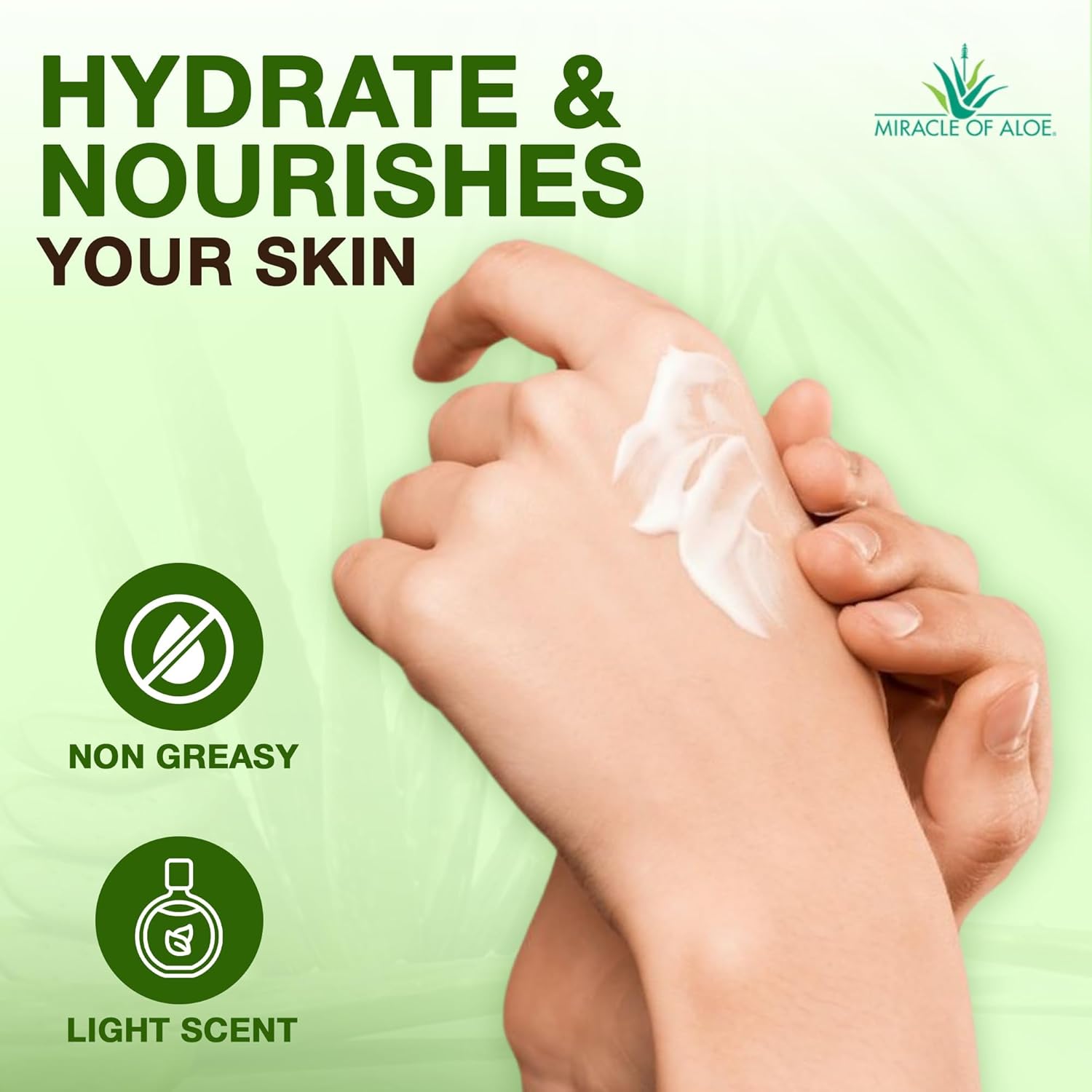 Miracle Foot Repair Cream, 8 oz + 1 oz Miracle Hand Repair, Healing Aloe Vera Lotions for Dry, Cracked Hands and Feet (8 oz Foot Cream + 1 oz Hand Cream)
